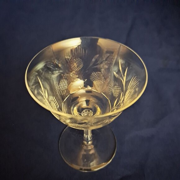 Rock Sharpe RKA5-1 Crystal Champagne Coupe Thistle Design - Picture 2 of 12